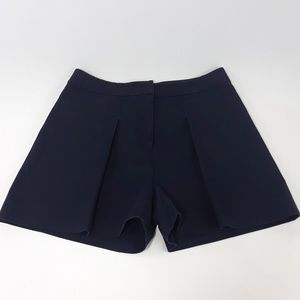Michael Kors Navy Blue Pleated Dress Shorts